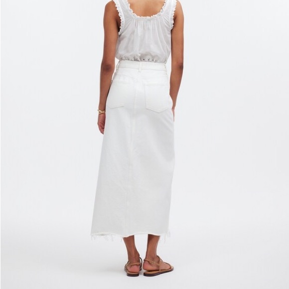 Madewell White Denim Maxi Skirt - Picture 6 of 8